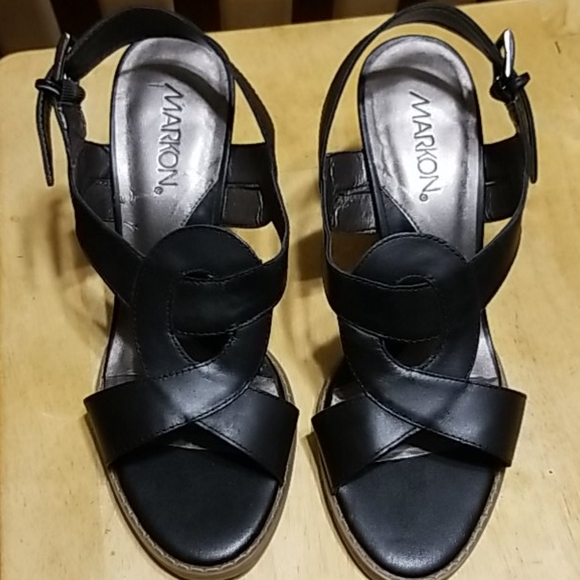 <MARKON> Monte Wood-Look Wedge Sandal - Size 8M - Picture 13 of 16